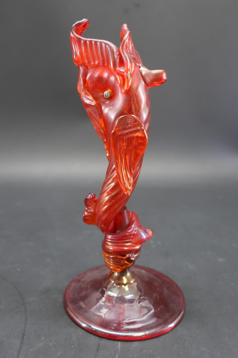 4 Pieces Depression Era/Venetian Glass
