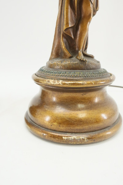 Pair Metal Figural Lamps
