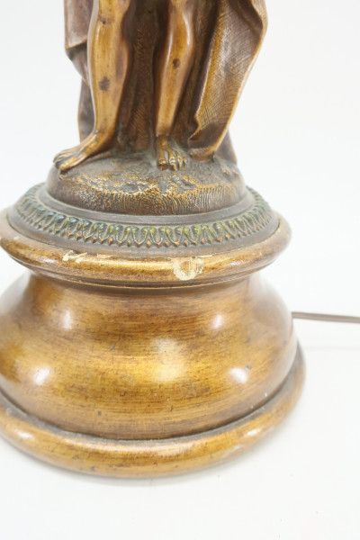 Pair Metal Figural Lamps