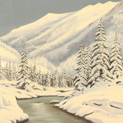 Gale Walton, Winter Scene, 1964, O/M