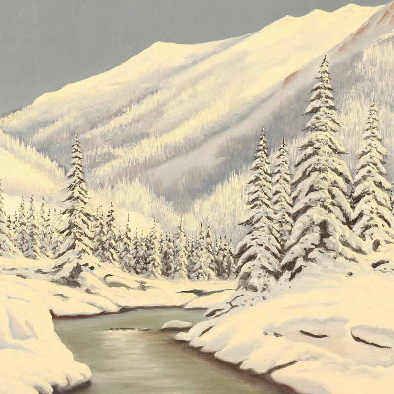 Gale Walton, Winter Scene, 1964, O/M