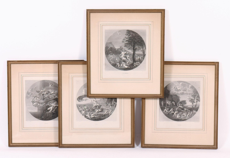 4 French Black &amp; White Engravings