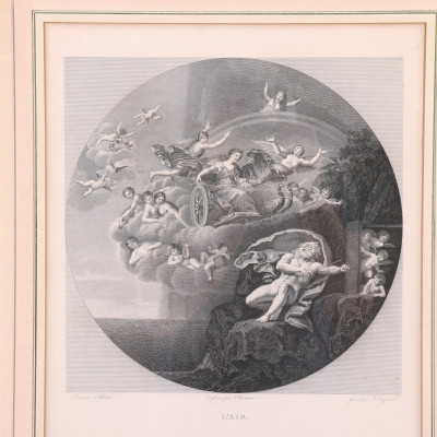 4 French Black &amp; White Engravings
