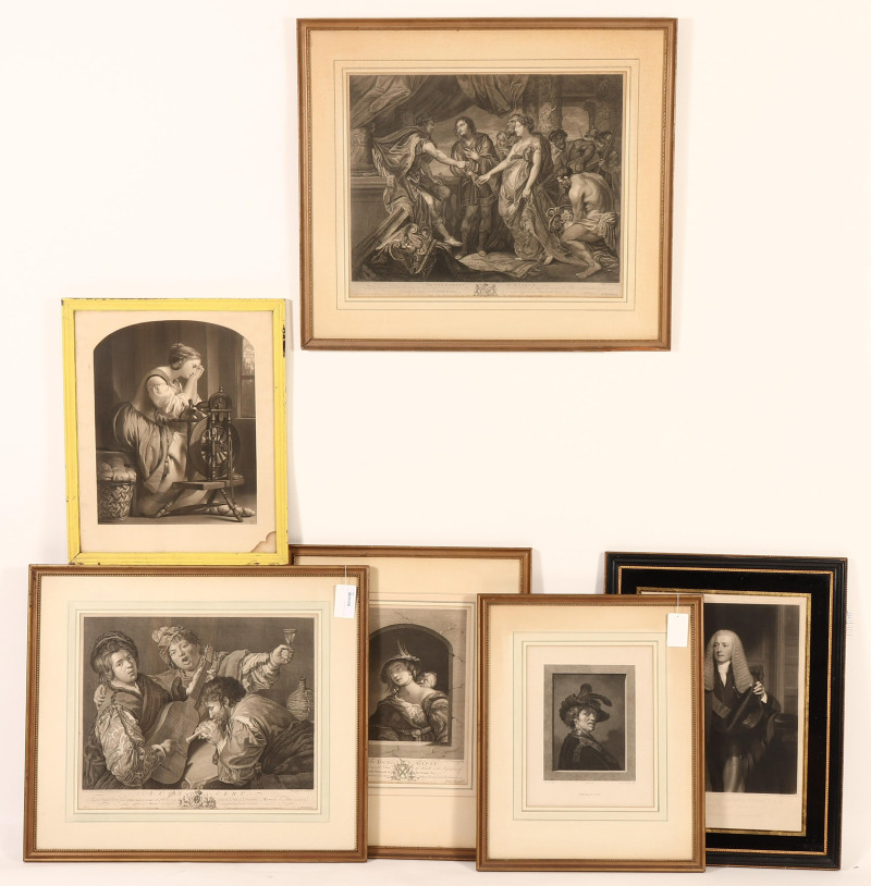 6 Black &amp; White Engravings/Photogravures