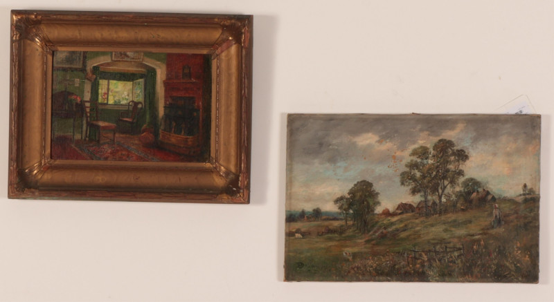 English Landscape O/C &amp; Traditional Interior O/B