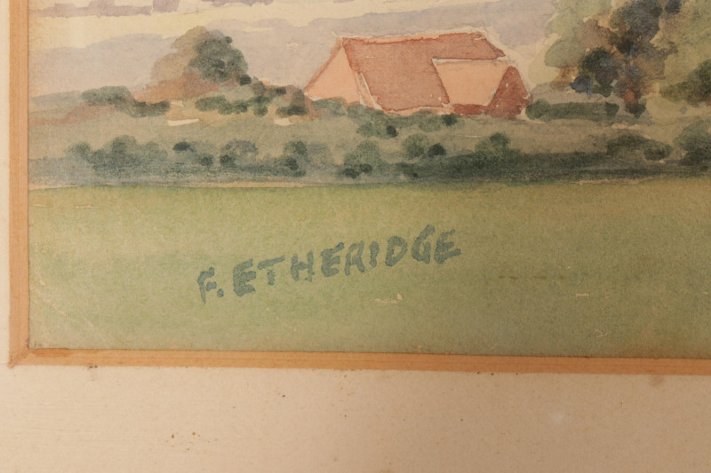 Sailboats Pencil/P; Landscape W/C; Eakins Print