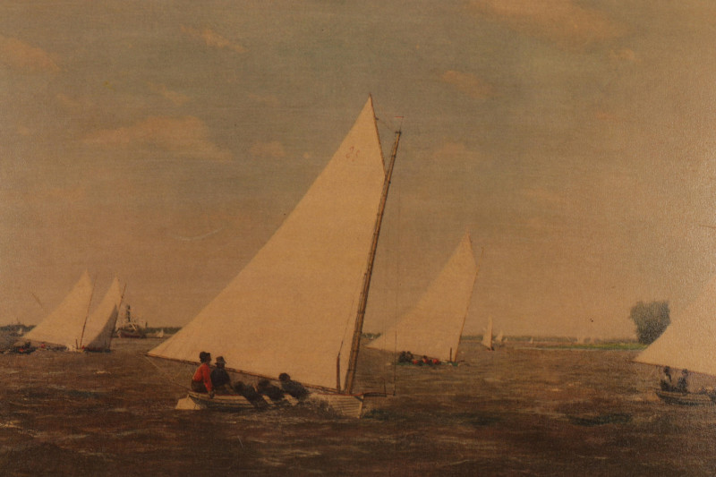 Sailboats Pencil/P; Landscape W/C; Eakins Print