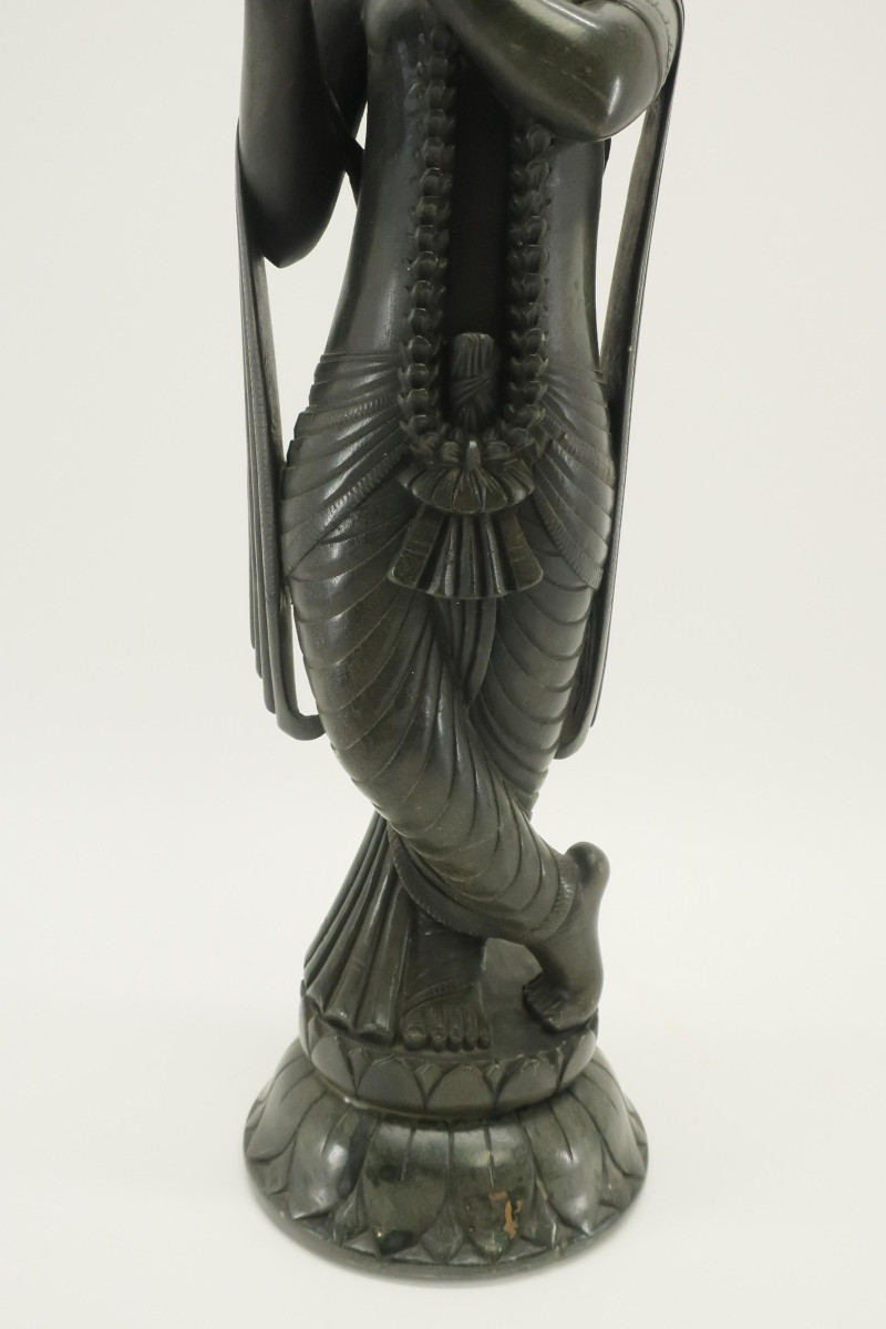 Carved Musician of India Stone Sculpture