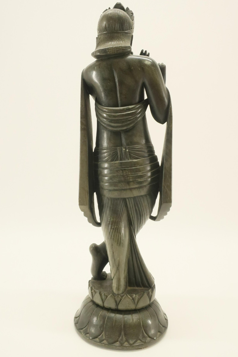Carved Musician of India Stone Sculpture
