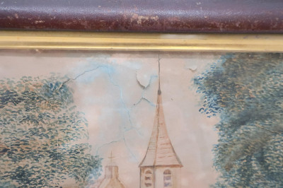 Churches, 19C American W/C; European City Print