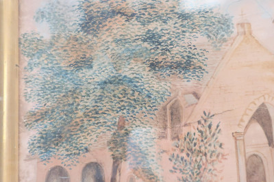 Churches, 19C American W/C; European City Print