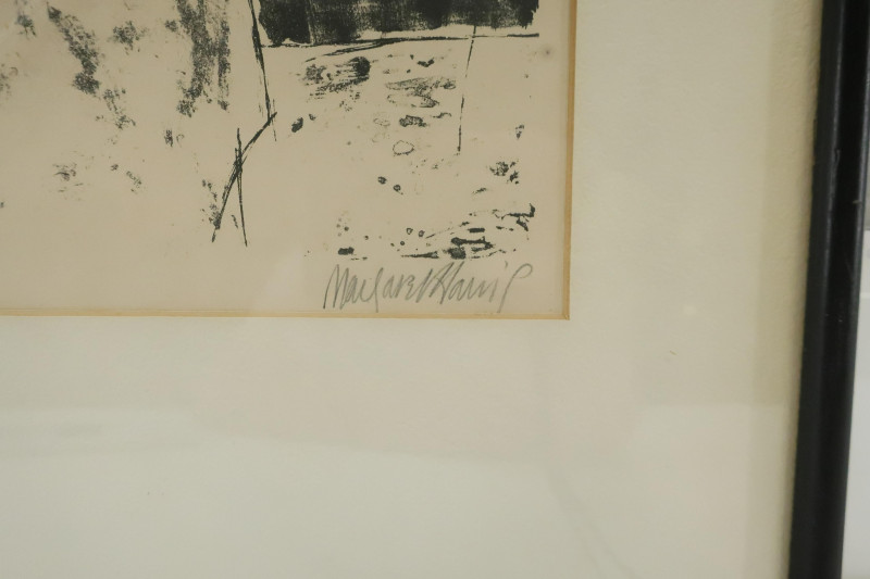 F.E. Peyton &quot;Tulips&quot; Etching; &quot;Trash Guy&quot; Print