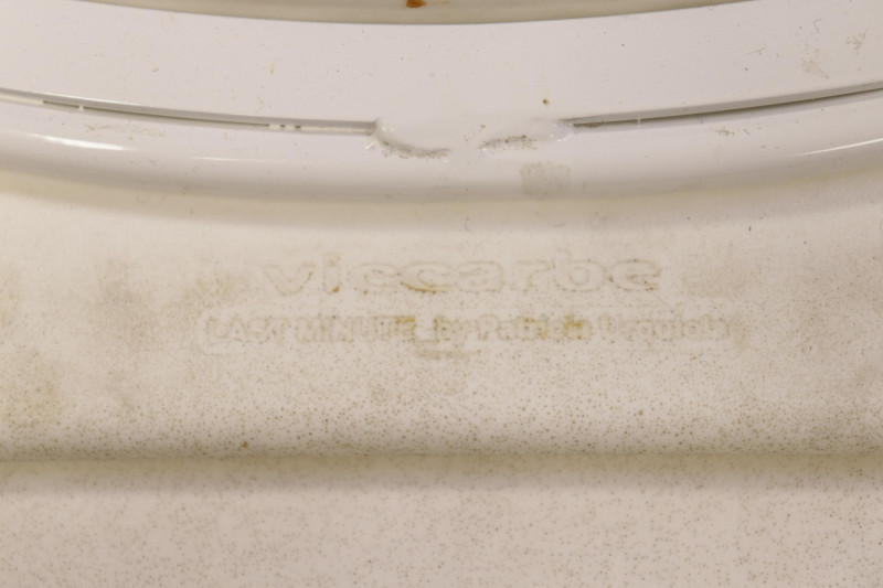 Pair Viccarbe White Plastic &amp; Metal Stools