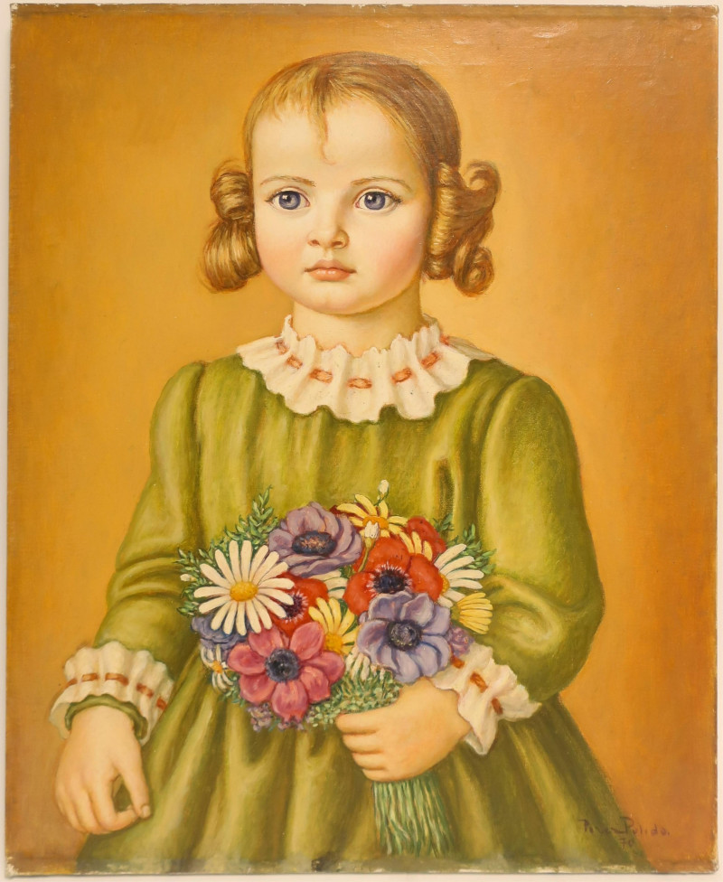 Adria Parez Pulido - Nina con Flores, 1970