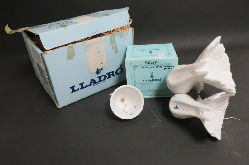 Lladro 1989 Bell and Doves, NAO Swan