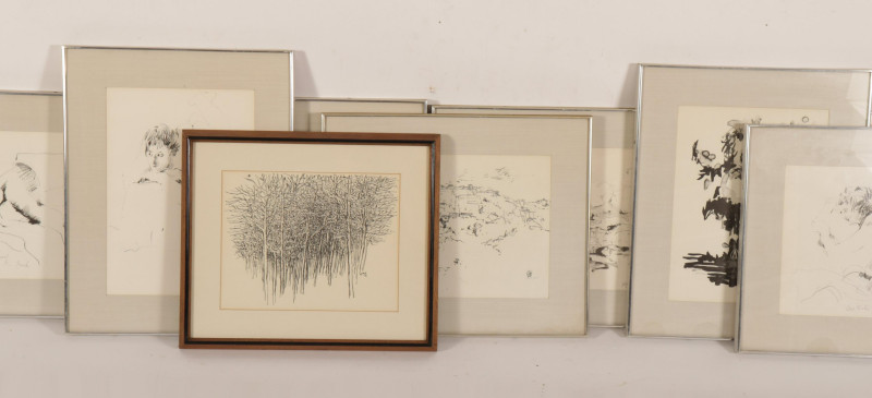 8 Litho. Prints: Figural Studies, Landscapes, A/Ps