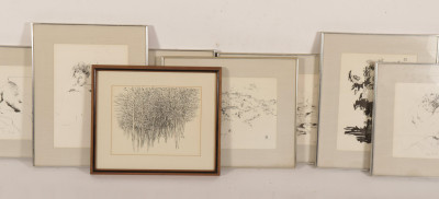 8 Litho. Prints: Figural Studies, Landscapes, A/Ps