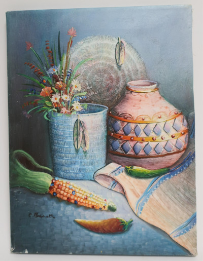C. Barrett, &apos;Southwest Still Life&apos;, O/C