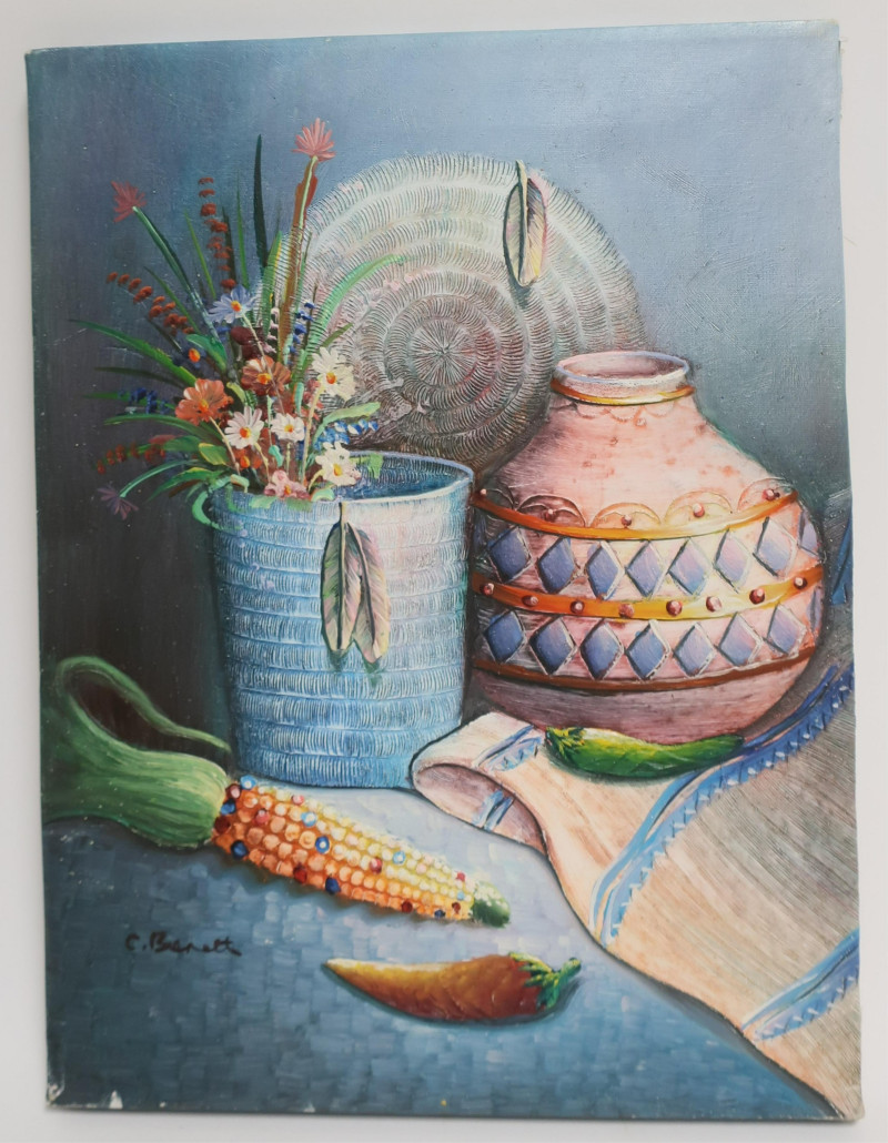 C. Barrett, &apos;Southwest Still Life&apos;, O/C