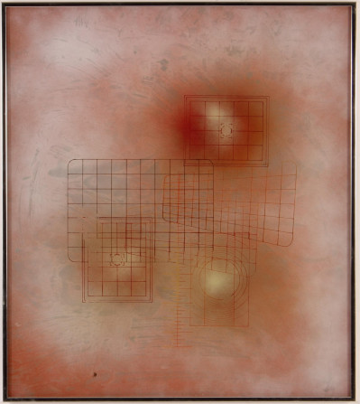 f.f. long (b.1950) Reverse Painted On Acrylic