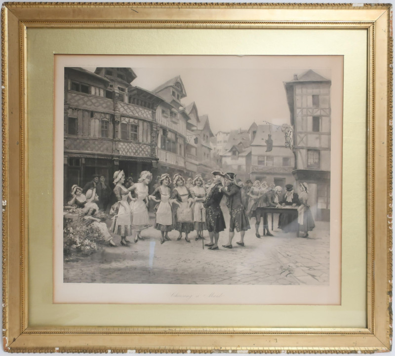 Alonzo Perez, 1881-1914, &quot;Choosing a Maid&quot; Print