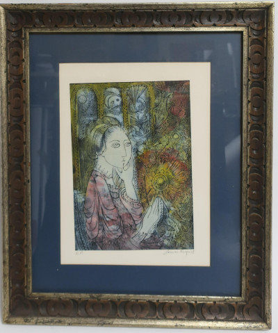 Louise August, 20th C., &quot;Seated Woman&quot;
