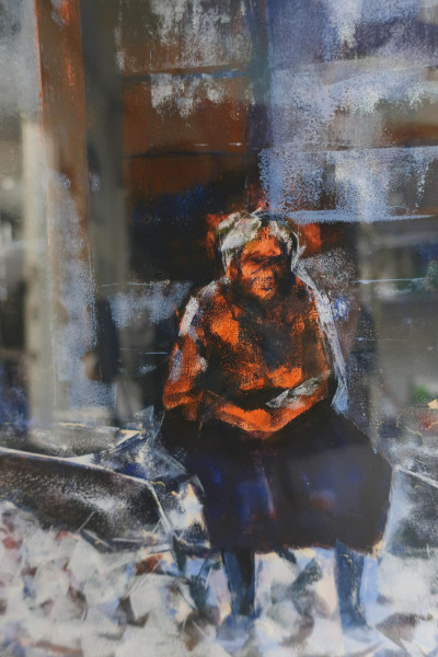 Street Figures, 20th C., Watercolor
