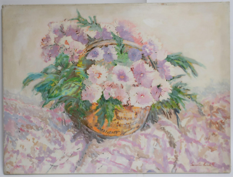 Dimitri Hristoff, &quot;Basket of Flowers&quot;, O/C