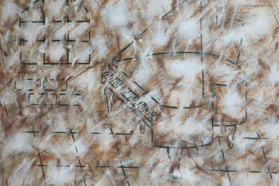20th C. Abstract in Black, Brown, &amp; White, O/C