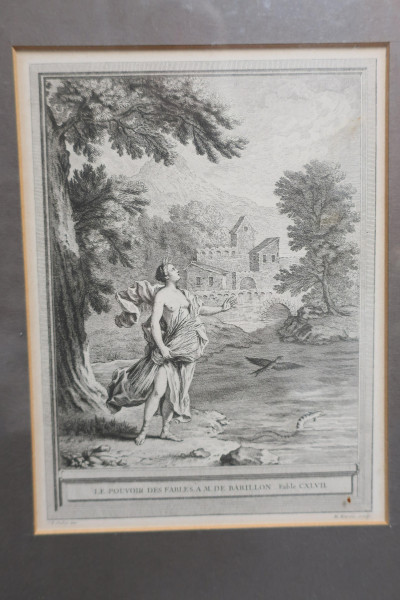 After Oudry, 1686-1755 4 Prints Fontaine’s Fables