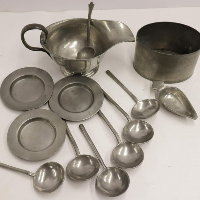 Antique Pewter Serving Articles