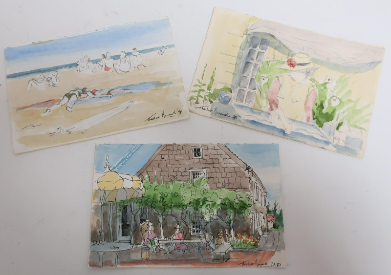 Theodore Hancock - Three Watercolors