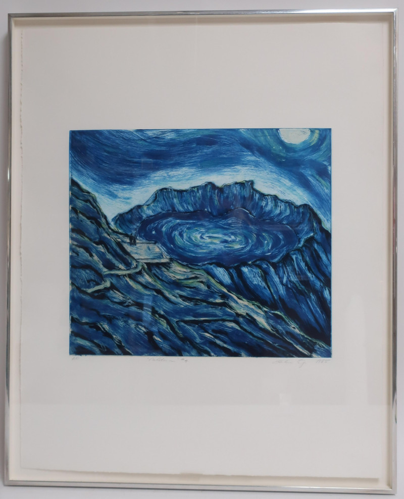 Helen Oji, Caldera #4, Nighttime Etching