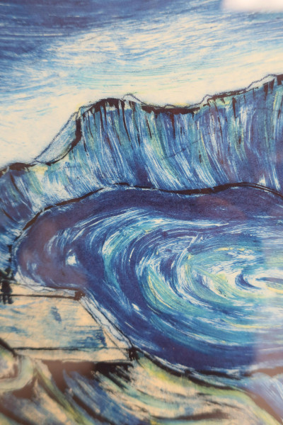 Helen Oji, Caldera #4, Nighttime Etching