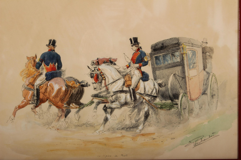 Eugene Pechaubes, 1890-1967, Pair Lithographs