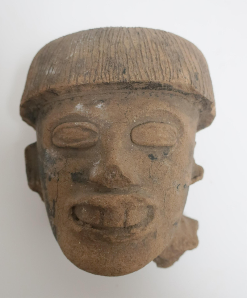 Terracotta Head Form Large Figure, Mexico, 500 AD