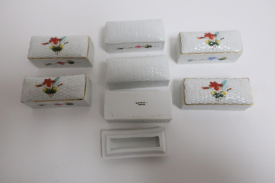 38 Small Porcelain Boxes. Limoges