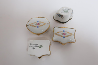 38 Small Porcelain Boxes. Limoges