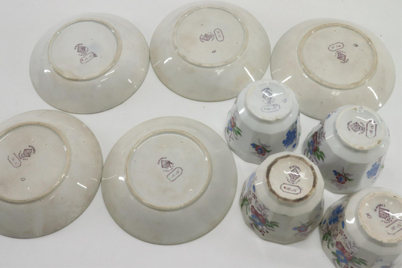 12 Colorful Transferware Items, Alcock Cobridge