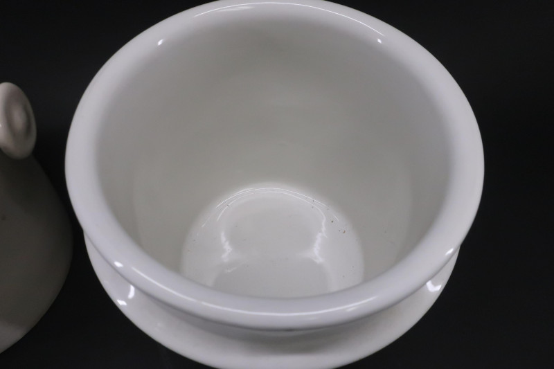 2 Ironstone White Buckets