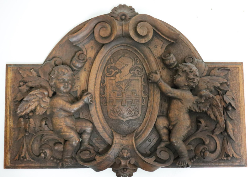Figural &amp; Decorative Carved Wood Panels, Objects