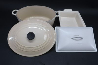 2 Le Creuset Covered Casseroles