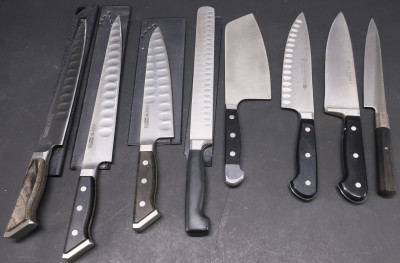 Group of Carving Knives, Japanese, German
