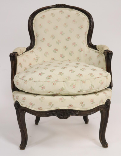 Louis XV Style Mahogany Fauteuil