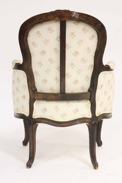 Louis XV Style Mahogany Fauteuil