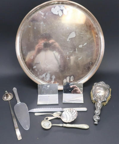 Small Lot Silverplate, waiter &amp; flatware
