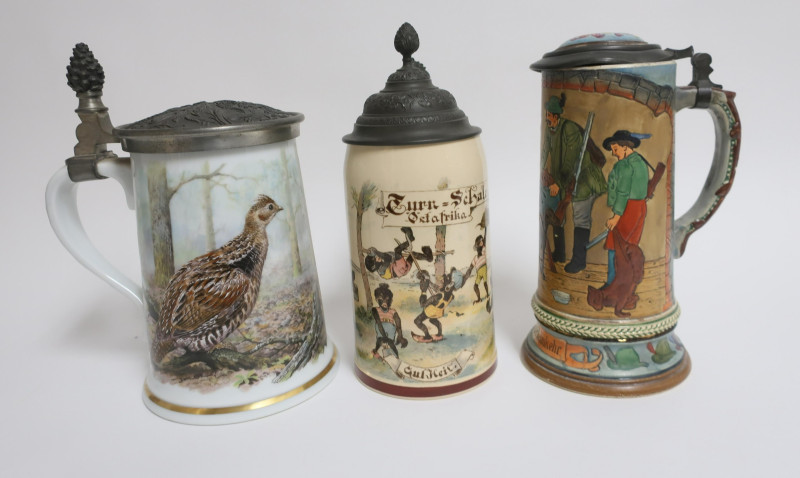 Three German Beer Steins