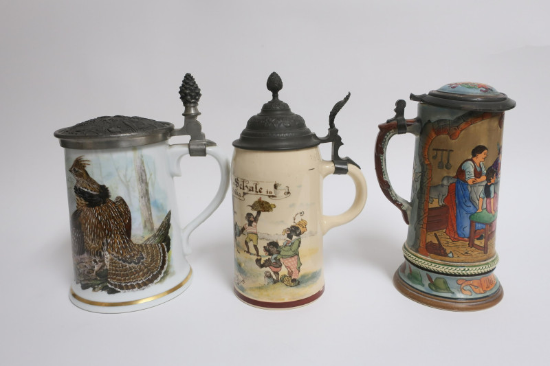 Three German Beer Steins