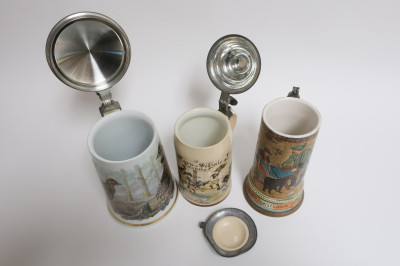 Three German Beer Steins