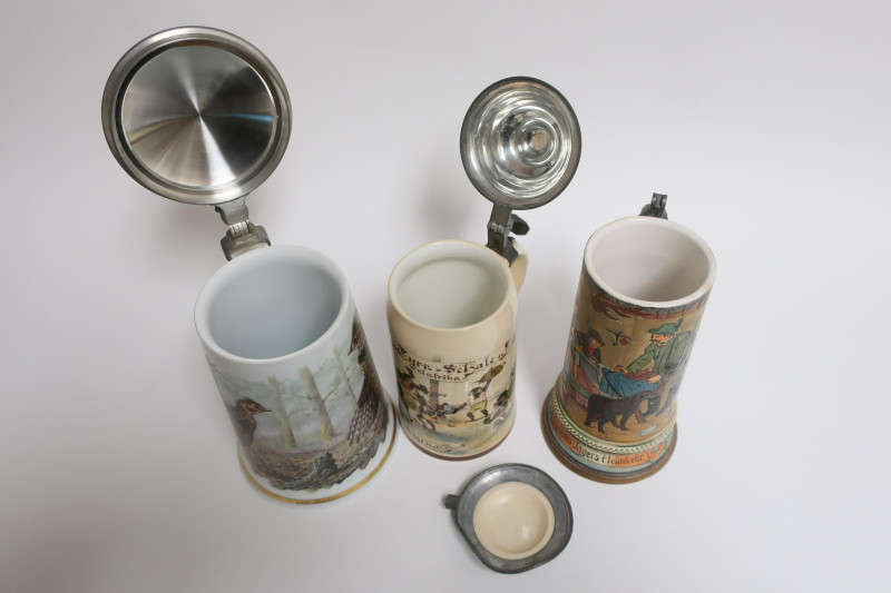 Three German Beer Steins
